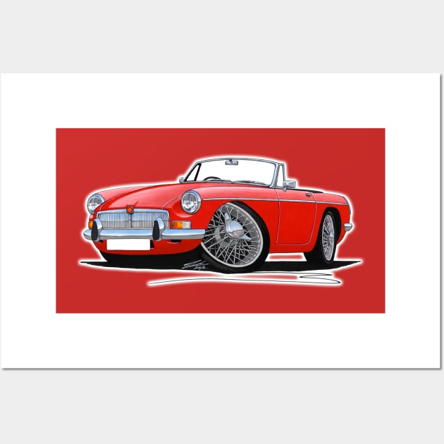 MGB Roadster Red Wall Art by y30man5